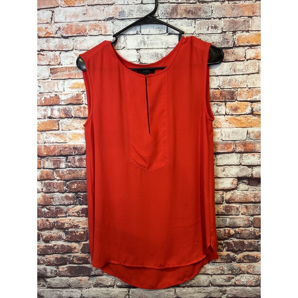 Red J.crew Sleeveless Blouse Top Work Dressy Women’s Size 2
